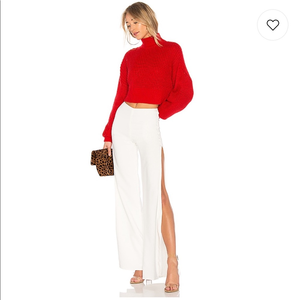 Lovers + Friends Take It Higher Pant in Ivory